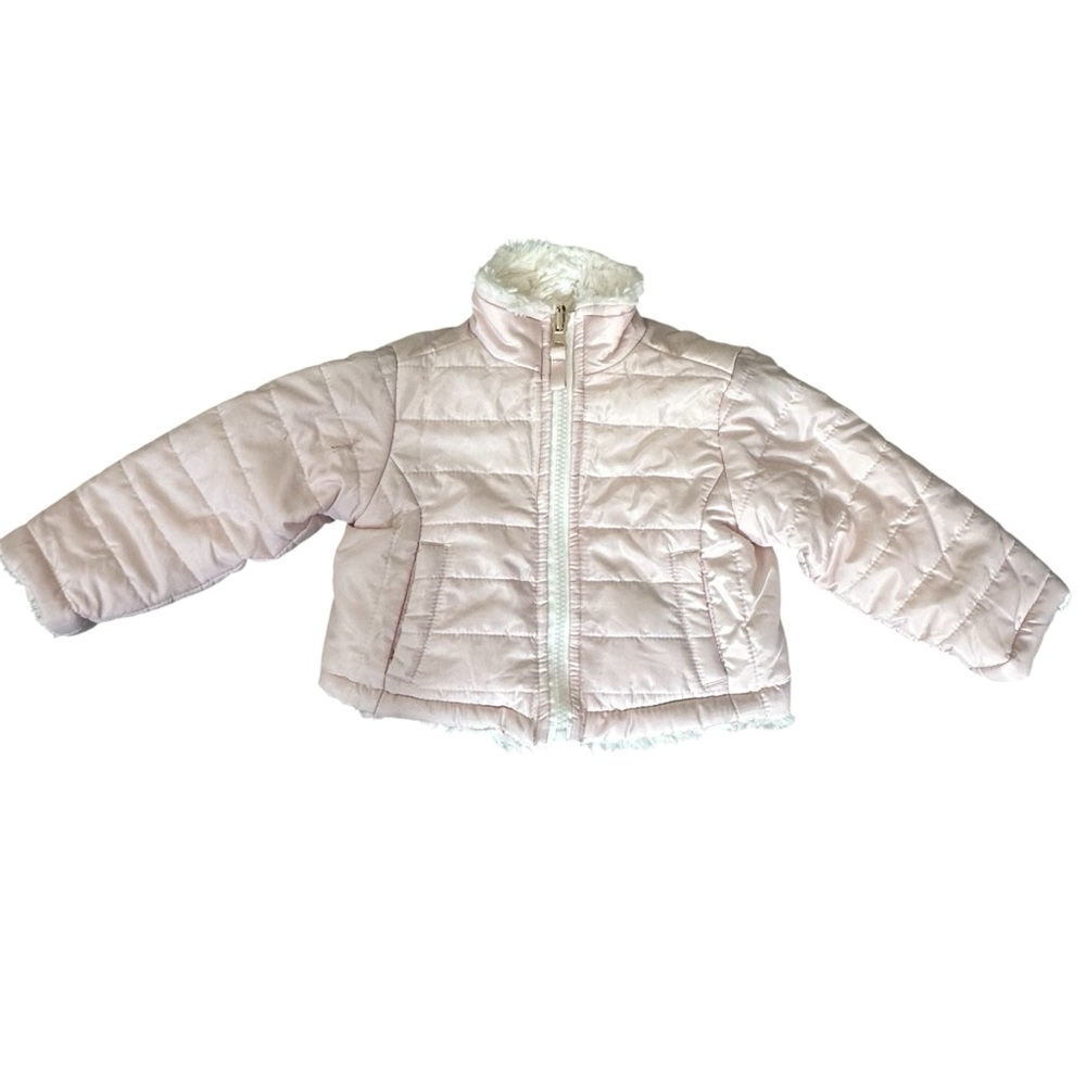 Me Jane Mini Quilted Puffer Jacket Blush Pink Size 12M Excelllent Condition EUC